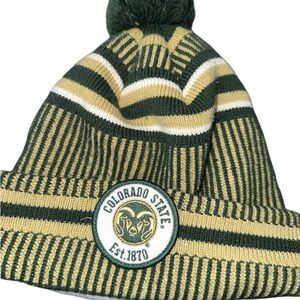 Colorado State Rams Knit Beanie Hat New Era Pom Pom Green NCAA Winter Hat